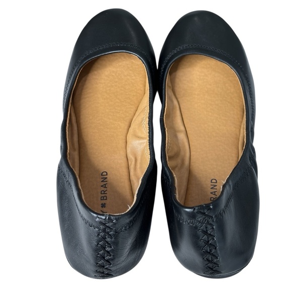Lucky Brand Emmie Ballet Flats Black Size 8 Buttery Soft Leather Comfort Shoe - Picture 5 of 9